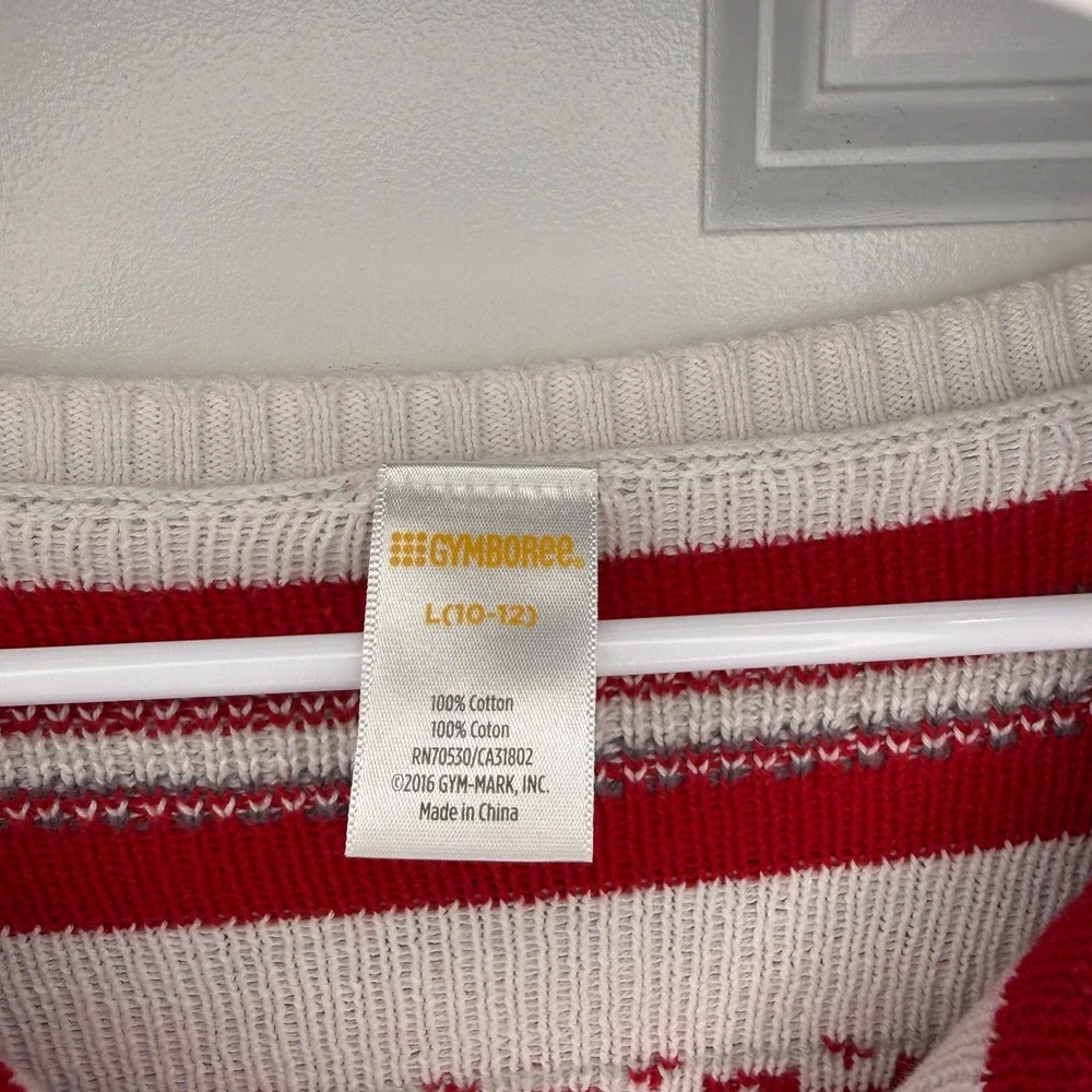 Gymboree Girls Fair Isle Snowflake Cotton Cardigan‎ Sweater Size L 10/12